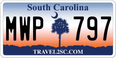 SC license plate MWP797