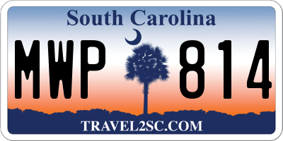 SC license plate MWP814