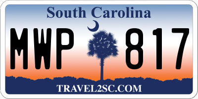 SC license plate MWP817
