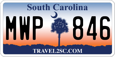 SC license plate MWP846