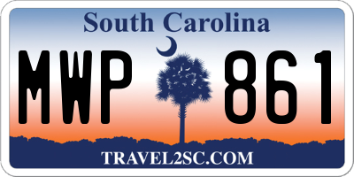 SC license plate MWP861