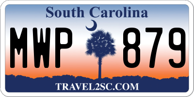 SC license plate MWP879