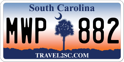 SC license plate MWP882