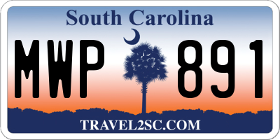 SC license plate MWP891