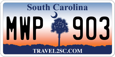 SC license plate MWP903
