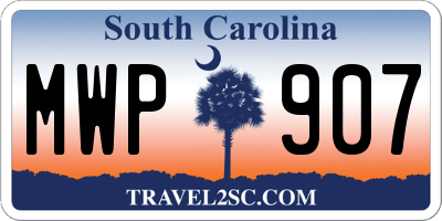 SC license plate MWP907