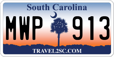 SC license plate MWP913