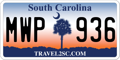 SC license plate MWP936