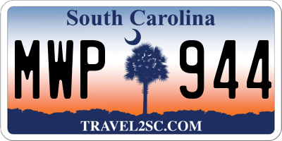 SC license plate MWP944