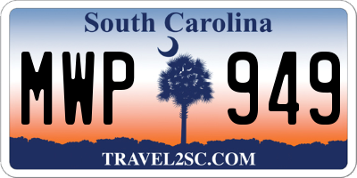 SC license plate MWP949