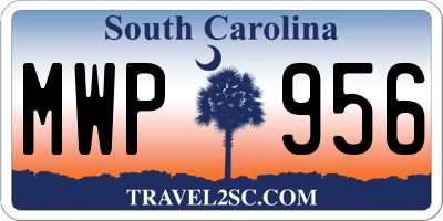 SC license plate MWP956