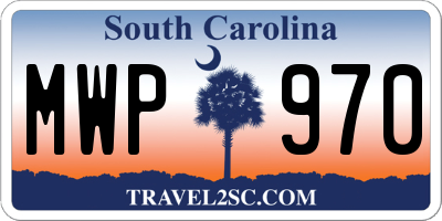 SC license plate MWP970