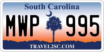 SC license plate MWP995