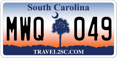 SC license plate MWQ049