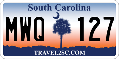 SC license plate MWQ127