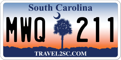SC license plate MWQ211
