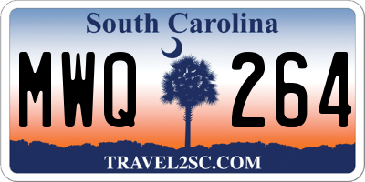SC license plate MWQ264