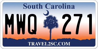 SC license plate MWQ271