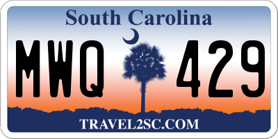 SC license plate MWQ429