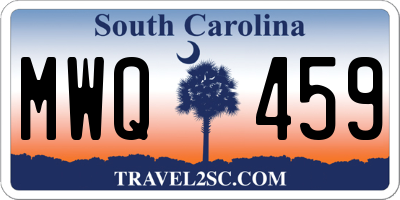 SC license plate MWQ459