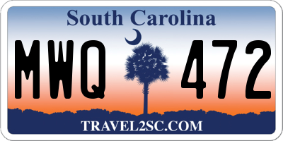 SC license plate MWQ472