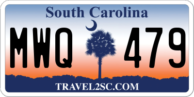 SC license plate MWQ479