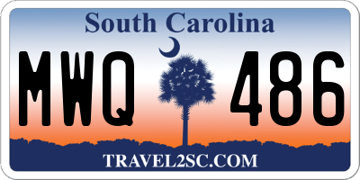 SC license plate MWQ486
