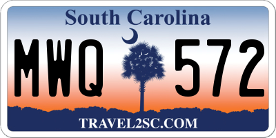 SC license plate MWQ572