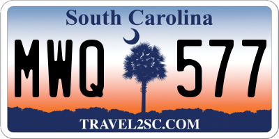 SC license plate MWQ577