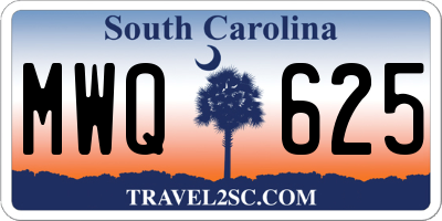 SC license plate MWQ625