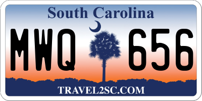 SC license plate MWQ656