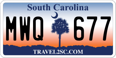 SC license plate MWQ677