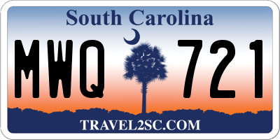 SC license plate MWQ721