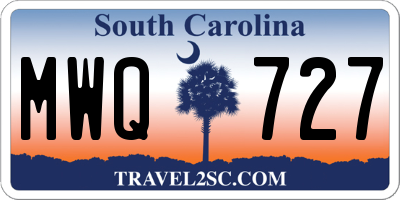 SC license plate MWQ727