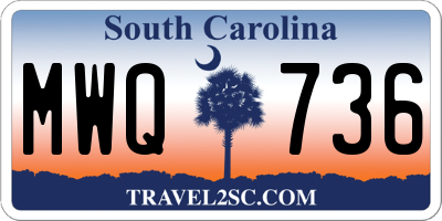 SC license plate MWQ736