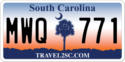 SC license plate MWQ771