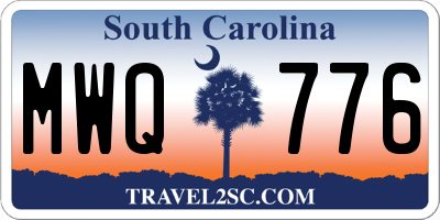 SC license plate MWQ776