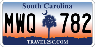 SC license plate MWQ782