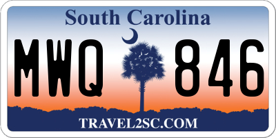 SC license plate MWQ846