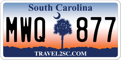 SC license plate MWQ877