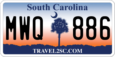 SC license plate MWQ886