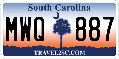 SC license plate MWQ887