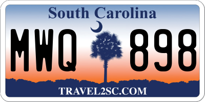 SC license plate MWQ898