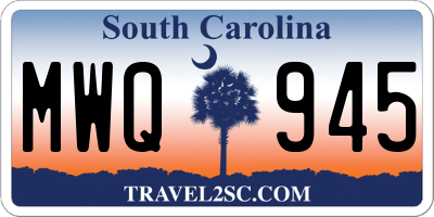SC license plate MWQ945