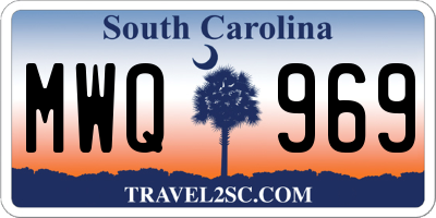 SC license plate MWQ969