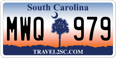 SC license plate MWQ979