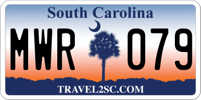 SC license plate MWR079