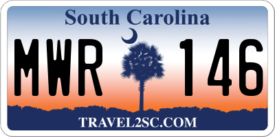 SC license plate MWR146
