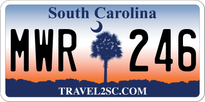 SC license plate MWR246