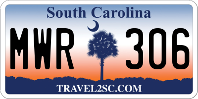 SC license plate MWR306